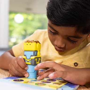 Melissa & Doug Sticker Wow!™ Bulldozer Bundle: 24-Page Activity Book, Refillable Sticker Stamper, Mini Pad, 500 Stickers, Arts and Crafts for Kids Ages 3+ - Image 6