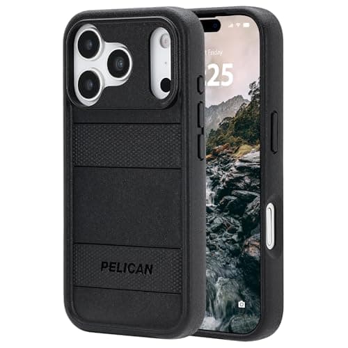 Pelican Protector iPhone 17 Pro Case [Compatible with MagSafe] Rugged Magnetic Phone Case with 16ft Military-Grade Drop Protection - Heavy Duty Phone Cover for iPhone 17 Pro - Black - Image 1