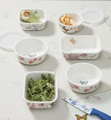 Lenox 824646 Butterfly Meadow Serve & Store Container, Small Container 6.25"D x 2.75"H - Image 8