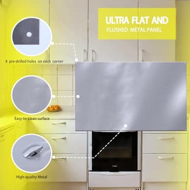 SHACO 24 x 30 Inch Stainless Steel Backsplash for Kitchen Wall, Range Hood Stove Backsplash Stainless Steel Protector, Metal Panel with Pre-drilled Hole, Microfiber Towel and Matching Screw - Image 6