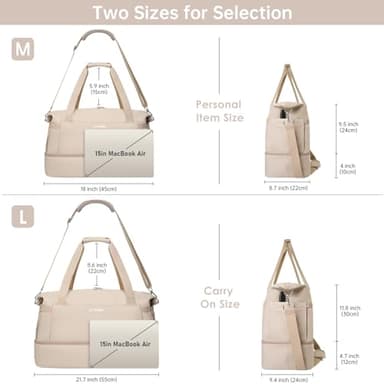 ETRONIK Gym Bag for Women, 47L Carry On Travel Duffel Bag with Shoes Compartment, Weekender Overnight Bag with Wet Pocket & USB Charging Port for Women, Travel, Gym, Weekend, Large Size (Khaki) - Image 3