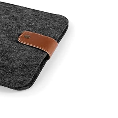 MegaGear 13" Genuine Leather & Fleece Slim MacBook Bag – Stylish & Protective Sleeve for MacBook Pro, MacBook Air, and Laptops - Image 8