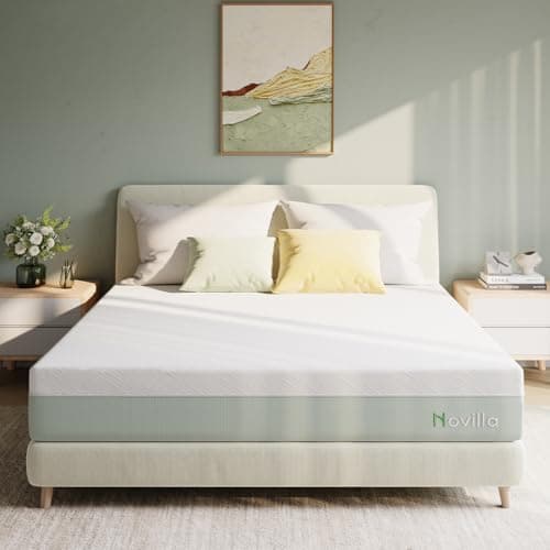 Novilla Queen Mattress,10 Inch Gel Memory Foam Mattress for Suppotive &Pressure Relieving, Medium Firm Feel in a Box,Bliss - Image 1