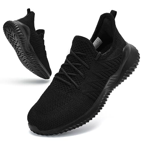 PPQ Womens Slip On Walking Shoes，Memory Foam Lightweight Comfort Casual Workout Shoes,Yoga Or Tennis Or Running Sneakers Black 6 - Image 1