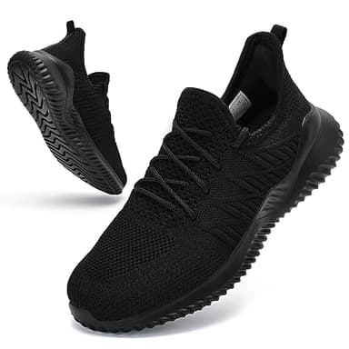 PPQ Womens Slip On Walking Shoes，Memory Foam Lightweight Comfort Casual Workout Shoes,Yoga Or Tennis Or Running Sneakers Black 6 - Image 1