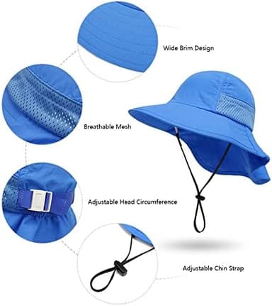 Baby Sun Protection Hat for Infant Toddlers Boys Girls UPF 50+ Sunhat for Outdoor Beach Swim - Image 5