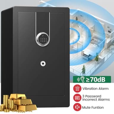 8.1 Cuft Extra Large Biometric Safe for Home Use Fire and Water Proof, Heavy Duty Fingerprint Safe Security Box with [Hidden Lock Box], Fireproof Safes for Home Business Office USE - Image 6