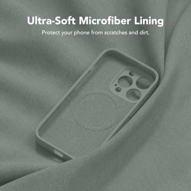 SuydanBox Magnetic for iPhone 13 Pro Case, Compatible with MagSafe, [Full Camera Protection][Screen Protector] Silicone Shockproof Protective Phone Case for iPhone 13 Pro 6.1", Calke Green - Image 7