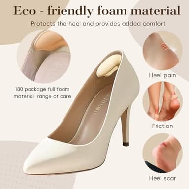 8 Pairs Heel Pads for Shoes Heel Grips Liner, Soft Heel Cushion Pads Heel Inserts for Shoes Too Big Women Men, Anti-Slip Fillers Heel Protectors for Blisters, Friction & Heel Pain, Beige and Black - Image 5