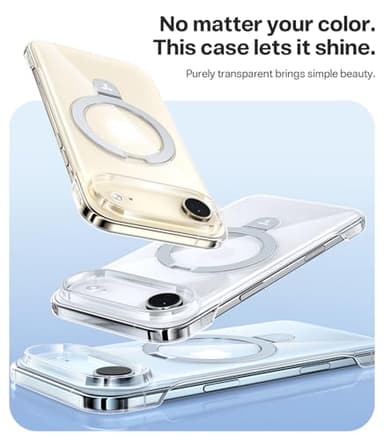 TORRAS for iPhone Air Case, Slim Magnetic Stand, Open-Edge Frame with Thin Fit, Hard PC, Fit for MagSafe, Anti-Yellowing Phone Case for iPhone 17 Air, Daily Protection, Clear - Image 9