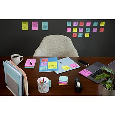 Post-it Super Sticky Notes, 24 Sticky Note Pads, 3 x 3 in., School Supplies, Office Products, 2X The Sticking Power, Supernova Neons Collection - Image 13