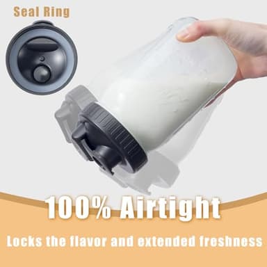 FyndraX Pour Spout Lids for Ball Regular Mouth Mason Jars, Airtight Canning Jar Flip Cap Top Lid for Drinking, Salad, Dressing Pouring, Leak-Proof, Black&Grey Pack of 8 - Image 2