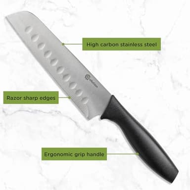 Ecolution Easy Clean Ceramic Nonstick Cookware Set, Dishwasher Safe Kitchen Pots and Pans Set, Comfort Grip Handle, Even Heating, Ultimate Food Release, 26-Piece, Black - Image 7