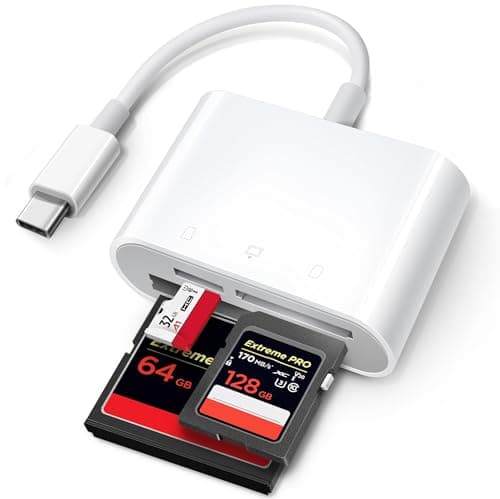 USB C SD Card Reader for iPhone 15/iPad/Mac, ChiaoPio USB C to SD CF, Type C Memory Card Adapter with Compact Flash/CF/SD/MicroSD Slots Compatible with iPad MacBook Pro/Air/Mini Mac Laptop - Image 1