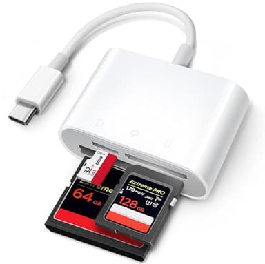 USB C SD Card Reader for iPhone 15/iPad/Mac, ChiaoPio USB C to SD CF, Type C Memory Card Adapter with Compact Flash/CF/SD/MicroSD Slots Compatible with iPad MacBook Pro/Air/Mini Mac Laptop - Image 1