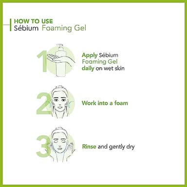 Bioderma - Sébium - Foaming Gel Pump - Cleansing and Make-Up Removing - Skin Purifying - for Combination to Oily Skin 16.91 Fl Oz (Pack of 1) - Image 3