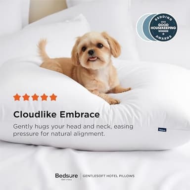 Bedsure Medium Firm Pillows Queen Size, Set of 2, Firm Queen Bed Pillows Hotel Quality Premium Original Down Alternative for Supportive Filling for Side, Back Sleepers - Image 5