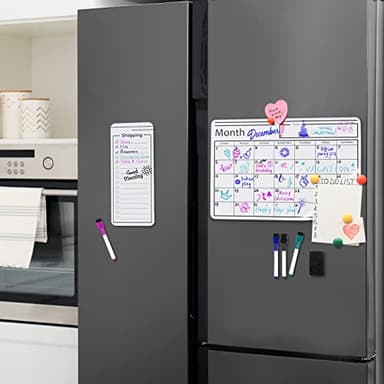Amazon Basics Magnetic Dry Erase Whiteboard Calendar, 12" x 17", Includes 4 Markers And Eraser - Image 8