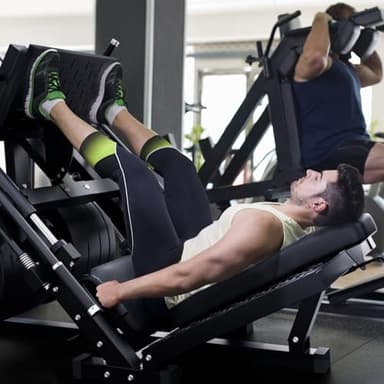 RitFit Leg Press Hack Squat Machine, Professional Adjustable Leg Press Machine for Home Gym with Linear Bearing, Specialty Hack Squat Machine for Full Lower Body Workout with Weight Storage Posts - Image 7