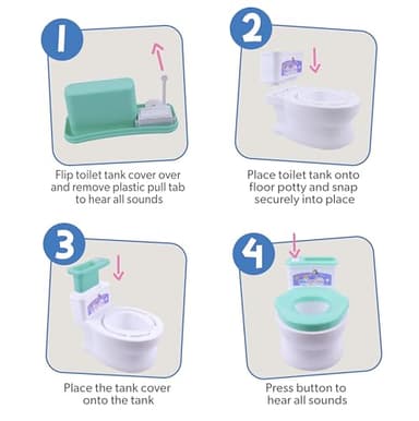 Ms. Rachel 2-in-1 Playtime Floor Potty Trainer With Sound - Stage 1 Training - Removable Potty Seat for Stage 2 Training - 6 Ms. Rachel Sounds and Music - Storage - Removable Parts for Easy Cleaning - Image 5