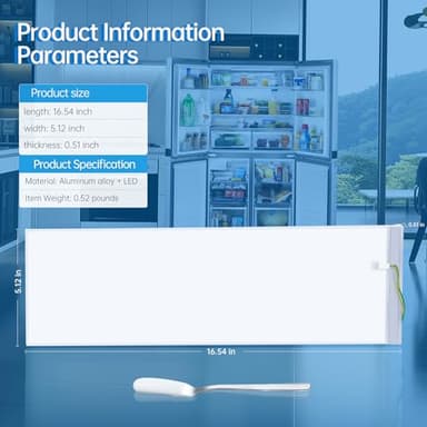 W11048980 Refrigerator LED Light Assembly Replace W11470191 W11455230 W11032355 W11032353 Suitable for Whirlpool Refrigerator Model WRQA59CNKZ Kitchen-Aid KRQC506MPS00, 5 Years Manufacturer - Image 3