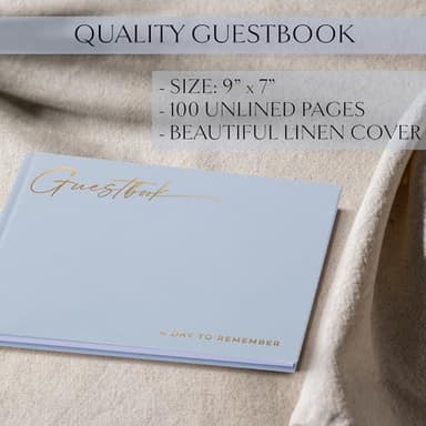 ZICOTO Beautiful Wedding Guest Book for Your Wedding Reception - Simply Elegant Guestbook to Sign in and Add Polaroid Photos - The Perfect Baby Shower Guest Book for The Special Day - Image 6