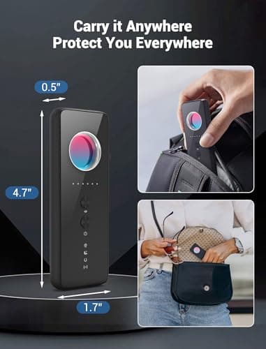 Ｓｍｈａｗｋ smhawk Hidden Camera Detector - 2025 Camera Detector, Bug Detector, GPS Tracker Detector, spy Camera, Listening Device Detector for Hotels, Home, Office, 6 Levels Sensitivity,4 Modes - Image 8