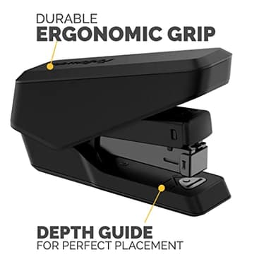 Fellowes LX840 EasyPress Office Stapler, Effortless One-Touch Small Stapler for Classroom, Home and Office, Holds Half Strip of Staples, 25 Sheet Capacity, Black - Image 6