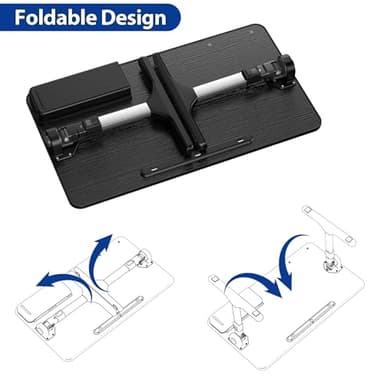 Besign LT05 Adjustable Laptop Table, Lap Desk, Portable Standing Bed Desk, Foldable Sofa Breakfast Tray, Notebook Computer Stand for Reading and Writing, Medium Size, Black - Image 6