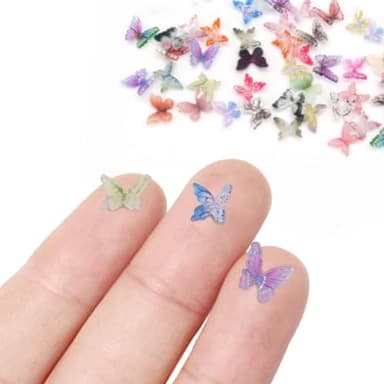 90Pcs Mini Resin Butterflies, Miniature Little Butterfy Decoration, Tiny Butterflies for DIY Crafts, Mini Resin Animals Figurines for Fairy Garden Micro Landscaping Decor - Image 5