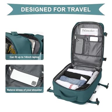 Large Travel Backpack for Women Men, 40L Carry On Backpack, Laptop Waterproof Backpacks, Backpacks for Women, Person Item Flight Approved,Mochila De Viaje - Image 5