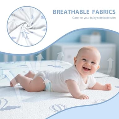 voomf Trifold Pack and Play Mattress, 38"x26" High Density Foam Pack N Play Mattresses for Baby Toddler, Portable Travel Crib Mattress for Pack N Play with Carry Bag, - Image 5