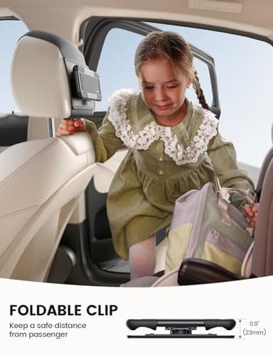 Lamicall Tablet Holder for Car Headrest - [Thick Case Friendly] [360° Rotation] Car Tablet Mount for Backseat, Road Trip Essentials for Kids, for iPad Pro, Air, Mini, Galaxy, Fire HD, 6.1-13" Tablets - Image 4