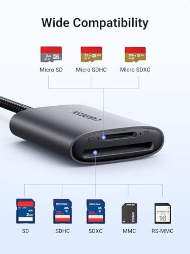 UGREEN USB C SD 4.0 Card Reader, UHS-II Micro SD Card Reader Memory Card Reader Fast for SD Micro SD SDXC SDHC UHS-II & UHS-I Cards for iPhone 16/15 Pro Max MacBook Laptop Tablet Smartphone Android - Image 5