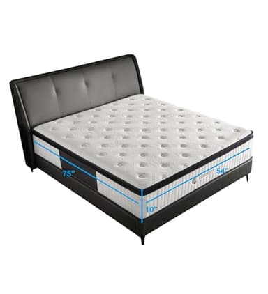 KOANTTI Full Size Mattresses,10 Inch Hybrid Full Mattress in a Box with Memory Foam & Individual Pocket Spring for Edge Support,Pressure Relief,Medium Firm White Full Mattress,CertiPUR-US. - Image 6