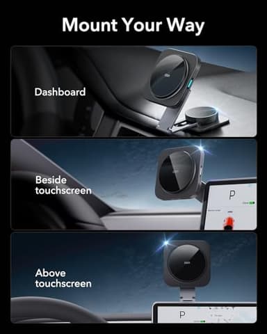 ESR for MagSafe Car Mount Charger, Foldable Dashboard Magnetic Wireless Car Charger, for MagSafe Charging,Tesla Touchscreen Car Phone Holder for iPhone 17/16/15/14/13/12, S25, Pixel 10, Strong Magnets - Image 4