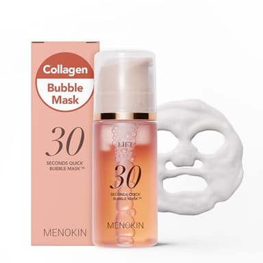 MENOKIN 30 Seconds Quick Bubble Mask [LIFT] - [Collagen] & Niacinamide in Micro-bubbles for Anti Aging, Boost Elasticity, Fine Lines, Korean Glass Skin Care Essential, 70 Uses, 3.21 fl.oz - Image 1