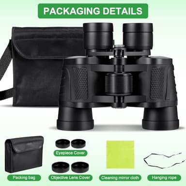 12x25 Binoculars for Adults and Kids High Powered, Foldable Waterproof Compact Binoculars Clear Large View for Bird Watching, Hunting, Hiking, Concert, Cruise Ship, Theaters, Travel - Image 6