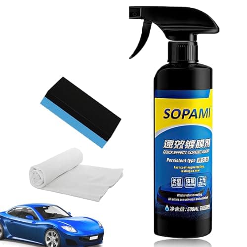 Car Coating Spray, Quick Effect Coating Agent for Car, Quickly Coat Car Wax, Car Scratch Wax Polish Spray Waterless Wash, Easy to Use (1set) - Image 1