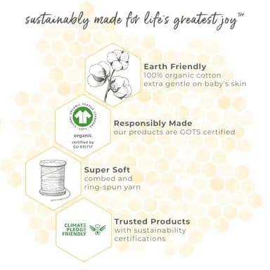 Burt's Bees Baby Girls Booties Organic Cotton Newborn Essentials Shoes, Gender Neutral Color for Ages 0 to 9 Months Old - Image 12