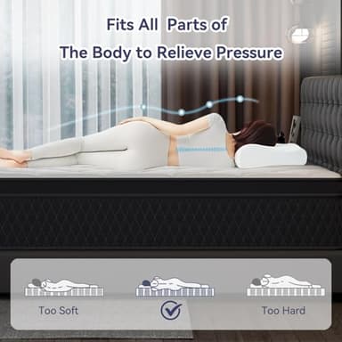 Queen Mattress,10 Inch Hybrid Memory Foam Mattresses in a Box, Individually Wrapped Pocket Coils Mattress for Isolate Motion ,Pressure Relief, CertiPUR-US Certified, Fiberglass Free &Support Comfort - Image 4