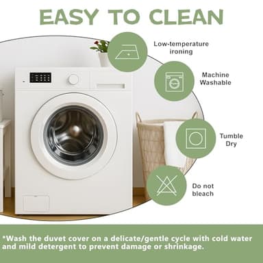 VM VOUGEMARKET Linen Cotton Jacquard Duvet Cover Queen,3 Pcs Yarn-Dyed Textured Duvet Cover Set Green Purple Floral Bedding Breathable, Natural Wrinkled Look-No Comforter - Image 6