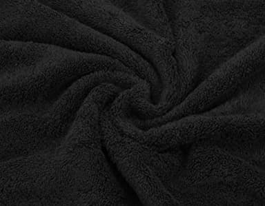 American Soft Linen Luxury 6 Piece Towel Set, 2 Bath Towels 2 Hand Towel 2 Washcloths, 600 GSM 100% Cotton Turkish Towels for Bathroom, Black Towel Sets - Image 7