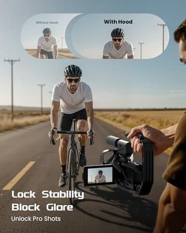 5K Video Camera Camcorder, UHD 64MP Vlogging Camera for YouTube with 3" 270° Rotatable Touch Screen, Digital Camera with IR Night Vision, 16X Zoom/WiFi/Webcam/HD/32GB Card/2 Batteries/Microphone - Image 6