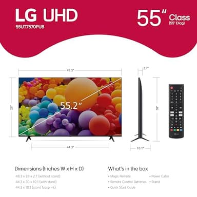 LG 55-Inch Class UT75 Series LED Smart TV 4K Processor Flat Screen AI-Powered with Alexa Built-in (55UT7570PUB, 2024) - Image 3