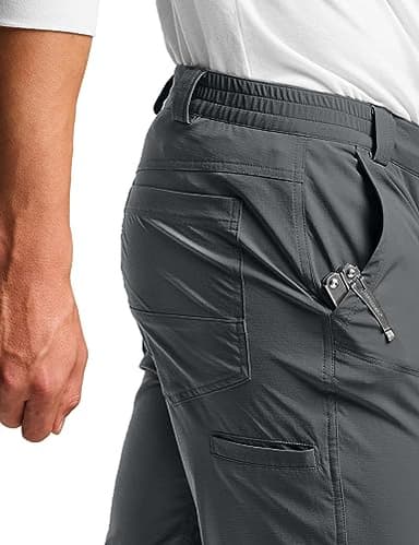 CQR Men's Vent Stretch Pants, Quick Dry Lightweight Casual Cargo Pants, Water Resistant Straight-Fit Utility Work Pants, Shendo Flex Carbon Grey, 32W x 30L - Image 9