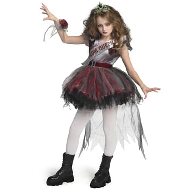 Spooktacular Creations Zombie Prom Queen Costume for Girls, Halloween Costumes for Kids, Zombie Princess Outfit for Girls - Image 6