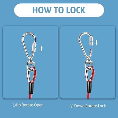 Dog Tie Out Cable for Dogs, 10ft Heavy Duty Dog Tether for Yard, Camping, Outside, Suitable for Small Medium Large Dogs, Silver, 10ft - Image 7