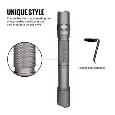 ThruNite Archer 2A V3 LED Flashlight, 500 Lumens Mini AA Flashlight with Lanyard, IPX8 Water-Resistant Dual Switch Outdoor Flash Light for Hiking, Camping, Everyday Use, EDC - Metal Grey CW - Image 2