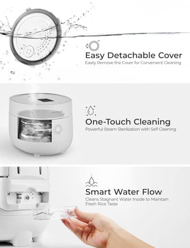 CUCKOO CR-0675FW 6-Cup (Uncooked) / 12-Cup (Cooked) Micom Rice Cooker with Nonstick Inner Pot, 13 Menu Modes, LCD Display, Fuzzy Logic Tech, Auto Clean (White) - Image 7